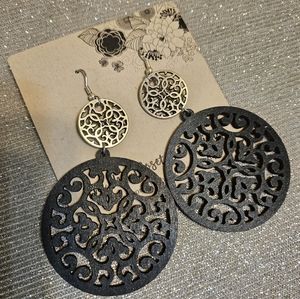 "Aanya" Wooden Boutique Earrings (last two)